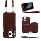 For iPhone 11 Pro Multifunctional Zipper Wallet RFID Phone Leather Case(Wine Red) - 1