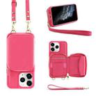 For iPhone 11 Pro Multifunctional Zipper Wallet RFID Phone Leather Case(Rose Red) - 1