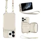 For iPhone 11 Pro Max Multifunctional Zipper Wallet RFID Phone Leather Case(White) - 1