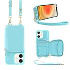 For iPhone 12 Multifunctional Zipper Wallet RFID Phone Leather Case(Mint Green) - 1