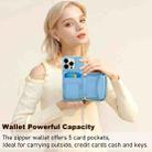 For iPhone 12 Pro Multifunctional Zipper Wallet RFID Phone Leather Case(Sky Blue) - 6
