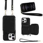 For iPhone 12 Pro Max Multifunctional Zipper Wallet RFID Phone Leather Case(Black) - 1