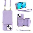 For iPhone 13 Multifunctional Zipper Wallet RFID Phone Leather Case(Purple) - 1