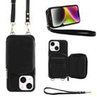 For iPhone 14 Plus Multifunctional Zipper Wallet RFID Phone Leather Case(Black) - 1