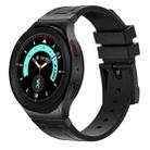 For Samsung Galaxy watch 4 / 5 / 6 AP Series Liquid Silicone Watch Band(Black) - 1