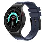 For Samsung Galaxy watch 4 / 5 / 6 AP Series Liquid Silicone Watch Band(Black Blue) - 1