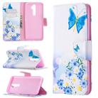 For Oppo A5 (2020) / A9 (2020) Colored Drawing Pattern Horizontal Flip Leather Case with Holder & Card Slots & Wallet(Flower and Butterfly) - 1