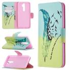 For Oppo A5 (2020) / A9 (2020) Colored Drawing Pattern Horizontal Flip Leather Case with Holder & Card Slots & Wallet(Feather) - 1