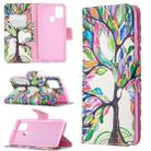 For Samsung Galaxy A21s Colored Drawing Pattern Horizontal Flip Leather Case with Holder & Card Slots & Wallet(Life Tree) - 1