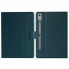 For Lenovo Tab P12 2023 / TB370FU Pure Color Smart Leather Tablet Case(Deep Green) - 1
