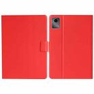 For Lenovo Tab M11/ Xiaoxin Pad 11 2024 Pure Color Smart Leather Tablet Case(Red) - 1