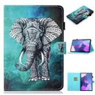 For Lenovo Tab P12 2023 / TB370FU Coloured Drawing Stitching Smart Leather Tablet Case(Elephant) - 1