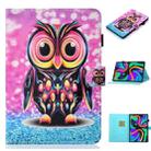 For Lenovo Tab M11/ Xiaoxin Pad 11 2024 Coloured Drawing Stitching Smart Leather Tablet Case(Owl) - 1