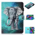 For Lenovo Tab M11/ Xiaoxin Pad 11 2024 Coloured Drawing Stitching Smart Leather Tablet Case(Elephant) - 1