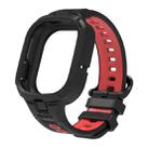 For Honor Watch 4 Two Color Integrated TPU Watch Band(Black Red) - 1