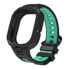 For Honor Watch 4 Two Color Integrated TPU Watch Band(Black Green) - 1