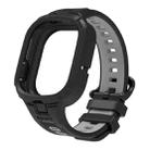 For Honor Watch 4 Two Color Integrated TPU Watch Band(Black Grey) - 1