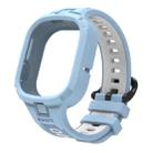 For Honor Watch 4 Two Color Integrated TPU Watch Band(Light Blue White) - 1