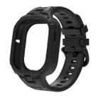 For Honor Watch 4 Solid Color Integrated TPU Watch Band(Black) - 1