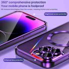 For iPhone 13 Pro Max MagSafe CD Texture Metal Lens Frame Full Coverage Phone Case(Purple) - 9