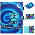 For Lenovo Tab M11/ Xiaoxin Pad 11 2024 Coloured Drawing Stitching Smart Leather Tablet Case(Moon Owl) - 1