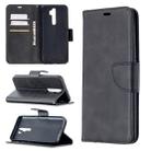 For Oppo A5 (2020) / A9 (2020) Retro Lambskin Texture Pure Color Horizontal Flip PU Leather Case with Holder & Card Slots & Wallet & Lanyard(Black) - 1