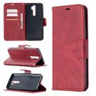 For Oppo A5 (2020) / A9 (2020) Retro Lambskin Texture Pure Color Horizontal Flip PU Leather Case with Holder & Card Slots & Wallet & Lanyard(Red) - 1