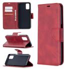 For Oppo A72 / A52 / A92 Retro Lambskin Texture Pure Color Horizontal Flip PU Leather Case with Holder & Card Slots & Wallet & Lanyard(Red) - 1