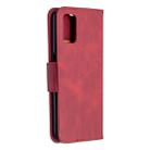 For Oppo A72 / A52 / A92 Retro Lambskin Texture Pure Color Horizontal Flip PU Leather Case with Holder & Card Slots & Wallet & Lanyard(Red) - 3