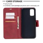 For Oppo A72 / A52 / A92 Retro Lambskin Texture Pure Color Horizontal Flip PU Leather Case with Holder & Card Slots & Wallet & Lanyard(Red) - 4