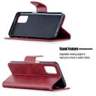 For Oppo A72 / A52 / A92 Retro Lambskin Texture Pure Color Horizontal Flip PU Leather Case with Holder & Card Slots & Wallet & Lanyard(Red) - 5