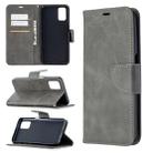 For Oppo A72 / A52 / A92 Retro Lambskin Texture Pure Color Horizontal Flip PU Leather Case with Holder & Card Slots & Wallet & Lanyard(Grey) - 1