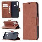 For Oppo A31 (2020) / A81 Retro Lambskin Texture Pure Color Horizontal Flip PU Leather Case with Holder & Card Slots & Wallet & Lanyard(Brown) - 1