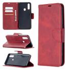 For Oppo A31 (2020) / A81 Retro Lambskin Texture Pure Color Horizontal Flip PU Leather Case with Holder & Card Slots & Wallet & Lanyard(Red) - 1