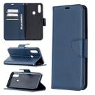 For Oppo A31 (2020) / A81 Retro Lambskin Texture Pure Color Horizontal Flip PU Leather Case with Holder & Card Slots & Wallet & Lanyard(Blue) - 1
