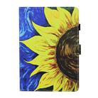 For Lenovo Tab P12 2023 / TB370FU Coloured Drawing Stitching Smart Leather Tablet Case(Sunflower) - 3