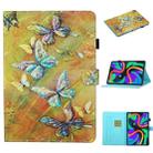 For Lenovo Tab M11/ Xiaoxin Pad 11 2024 Coloured Drawing Stitching Smart Leather Tablet Case(Butterfly) - 1