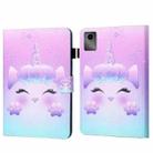 For Lenovo Tab M11/ Xiaoxin Pad 11 2024 Coloured Drawing Stitching Smart Leather Tablet Case(Unicorn) - 1