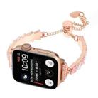 For Apple Watch Ultra 49mm Shell Beads Chain Bracelet Metal Watch Band(Pink White Rose Gold) - 4