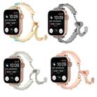 For Apple Watch Ultra 49mm Shell Beads Chain Bracelet Metal Watch Band(Pink White Rose Gold) - 6