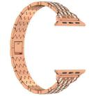 For Apple Watch SE 2023 44mm Devil Eye Diamond Bracelet Metal Watch Band(Rose Gold) - 2