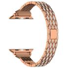 For Apple Watch SE 2023 44mm Devil Eye Diamond Bracelet Metal Watch Band(Rose Gold) - 3