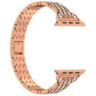 For Apple Watch SE 2023 40mm Devil Eye Diamond Bracelet Metal Watch Band(Rose Gold) - 2