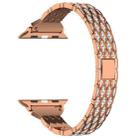 For Apple Watch SE 2023 40mm Devil Eye Diamond Bracelet Metal Watch Band(Rose Gold) - 3
