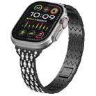 For Apple Watch Ultra 2 49mm Devil Eye Diamond Bracelet Metal Watch Band(Black) - 1