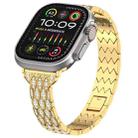 For Apple Watch Ultra 2 49mm Devil Eye Diamond Bracelet Metal Watch Band(Gold) - 1