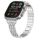 For Apple Watch Ultra 2 49mm Devil Eye Diamond Bracelet Metal Watch Band(Silver) - 1