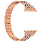 For Apple Watch Series 9 45mm Devil Eye Diamond Bracelet Metal Watch Band(Rose Gold) - 2