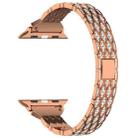 For Apple Watch Series 9 45mm Devil Eye Diamond Bracelet Metal Watch Band(Rose Gold) - 3