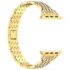 For Apple Watch Series 9 41mm Devil Eye Diamond Bracelet Metal Watch Band(Gold) - 2